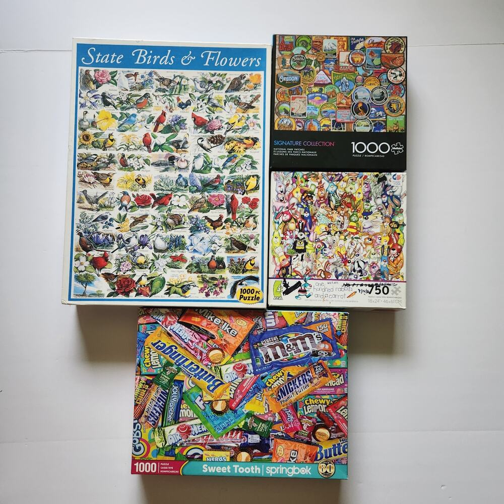 Colorful Jigsaw Puzzle State Birds Flowers Sweet Tooth Rabbits 750-1000 Piece
